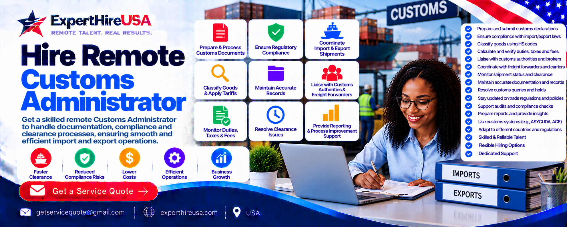 Hire Remote Customs Administrator